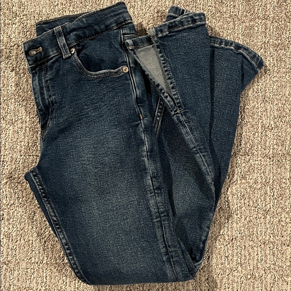 Girls Zara Dark Blue Flare Jeans Sz 12